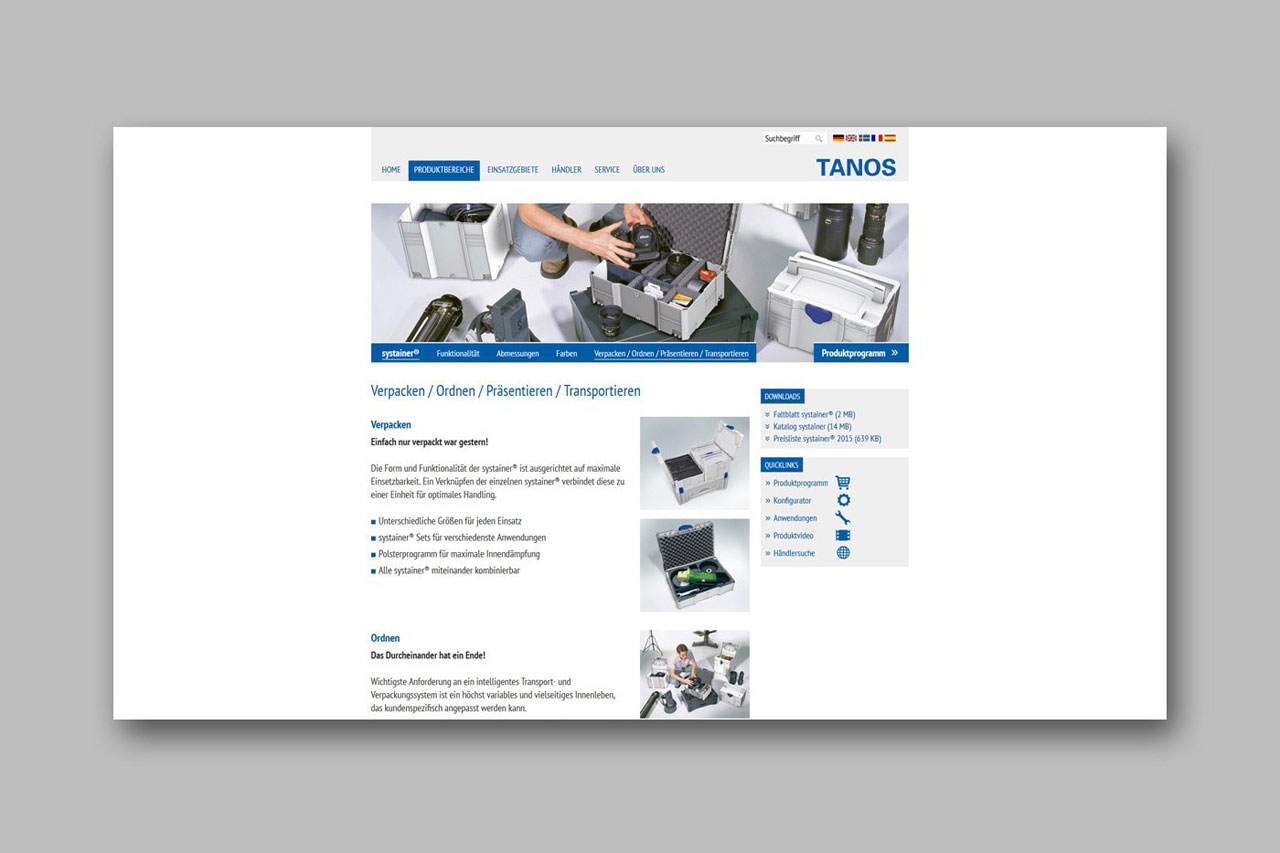 TANOS Homepage Relaunch